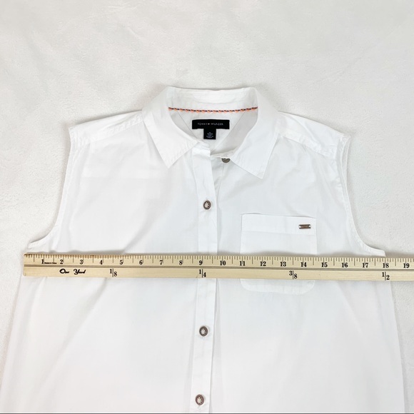 Tommy Hilfiger girls sleeveless button up shirt - Picture 8 of 8